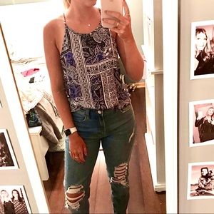 Paisley Printed Tank Top